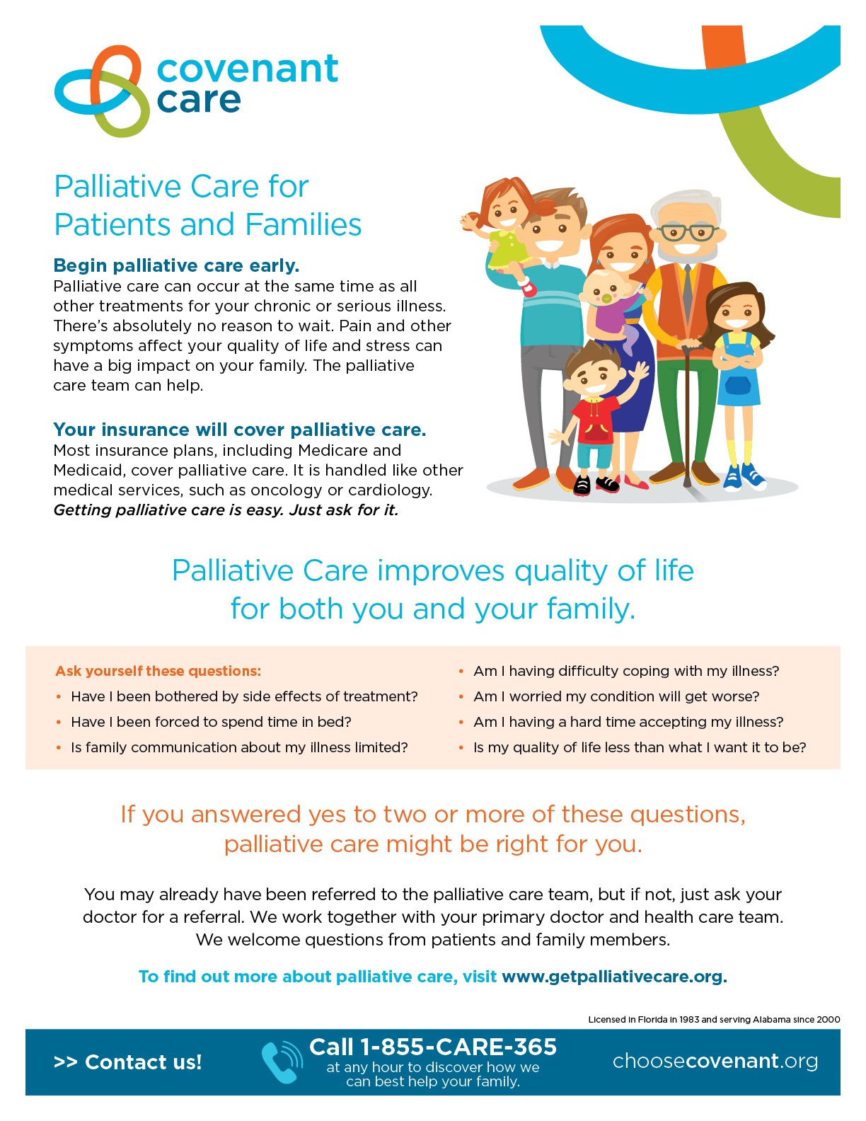Covenant Care Pensacola FL Palliative Care Infographic Flyer